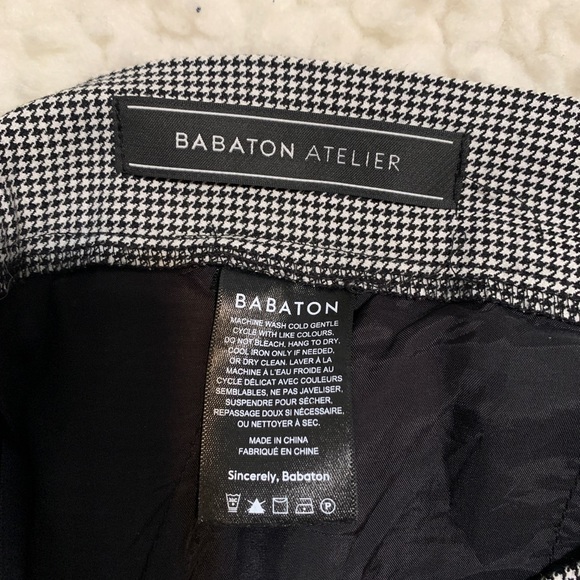 Babaton Atelier Houndstooth Check Conan Crop Pant, size 6 - Picture 7 of 11